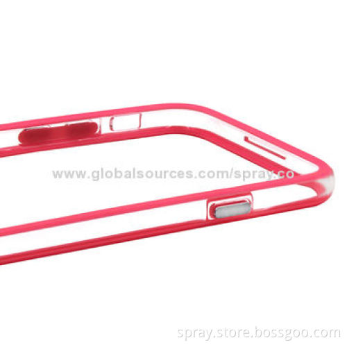 PC + TPU Bumper Frame Cases for iPhone with Metal Buttons